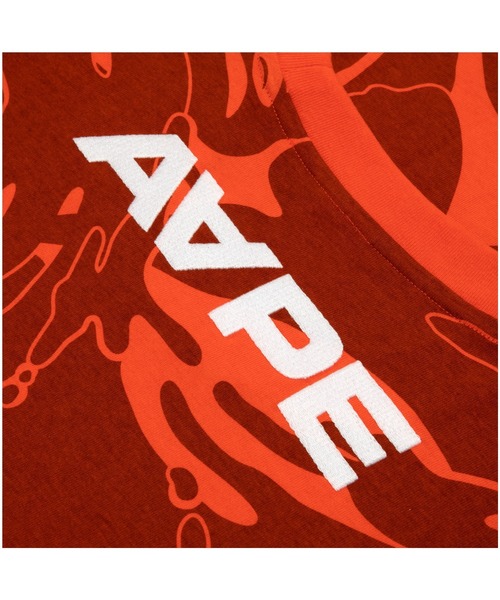 「AAPE BY A BATHING APE」 半袖Tシャツ SMALL ダークカーキ メンズ_画像4