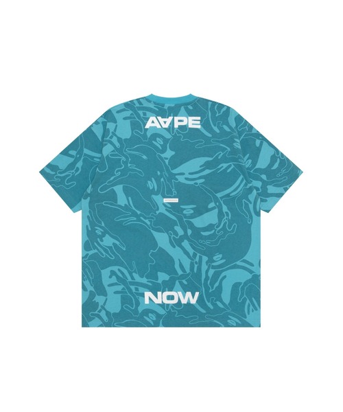 「AAPE BY A BATHING APE」 半袖Tシャツ SMALL ダークカーキ メンズ_画像9