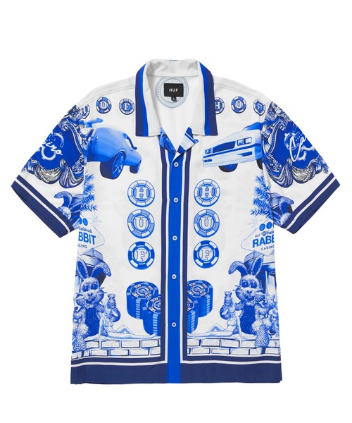 「HUF」 半袖シャツ MEDIUM ホワイト メンズの画像
