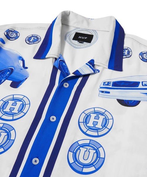 「HUF」 半袖シャツ MEDIUM ホワイト メンズの画像