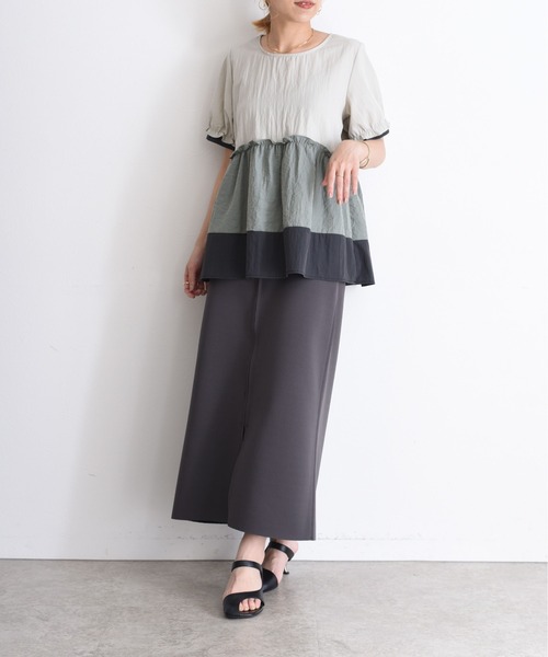 「Eimee Law」 半袖ブラウス 38 ベージュ レディース_画像2
