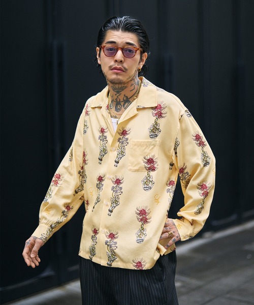 Subciety（サブサエティ） アロハシャツ シャツ Spider lily aloha