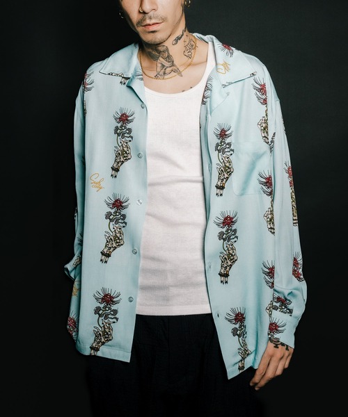 Subciety（サブサエティ） アロハシャツ シャツ Spider lily aloha