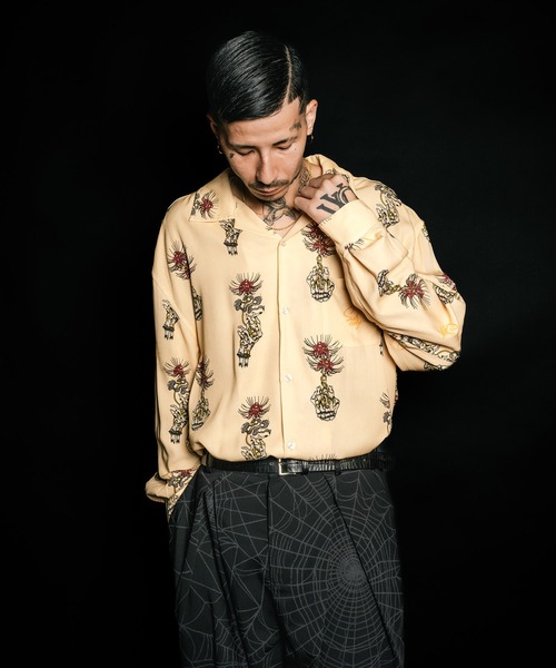 Subciety（サブサエティ） アロハシャツ シャツ Spider lily aloha