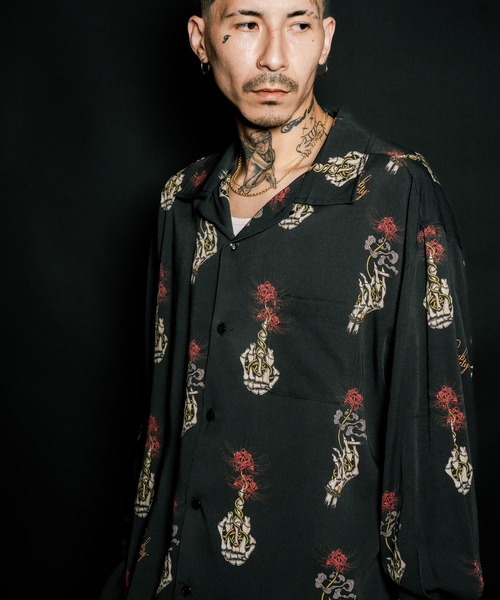 Subciety（サブサエティ） アロハシャツ シャツ Spider lily aloha