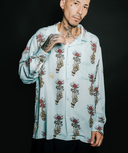 Subciety（サブサエティ） アロハシャツ シャツ Spider lily aloha