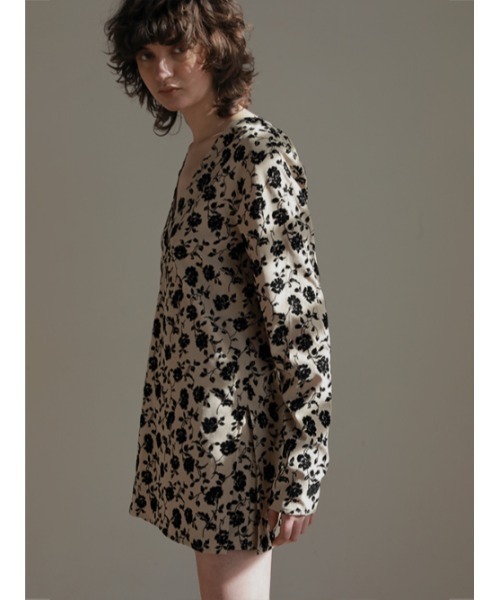 「AMAIL」 長袖ワンピース FREE ブラック レディース_画像4