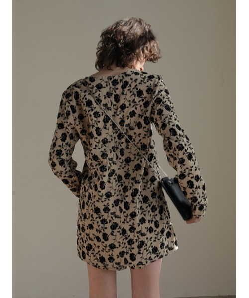 「AMAIL」 長袖ワンピース FREE ブラック レディース_画像6