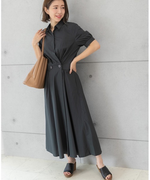 「PREFERIR」 シャツワンピース SMALL グリーン レディース_画像3