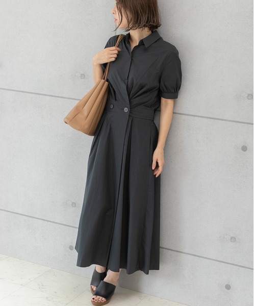 「PREFERIR」 シャツワンピース SMALL グリーン レディース_画像4