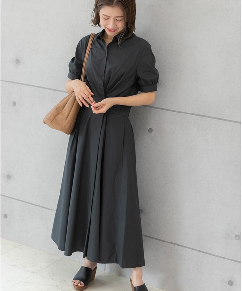 「PREFERIR」 シャツワンピース SMALL グリーン レディース_画像5