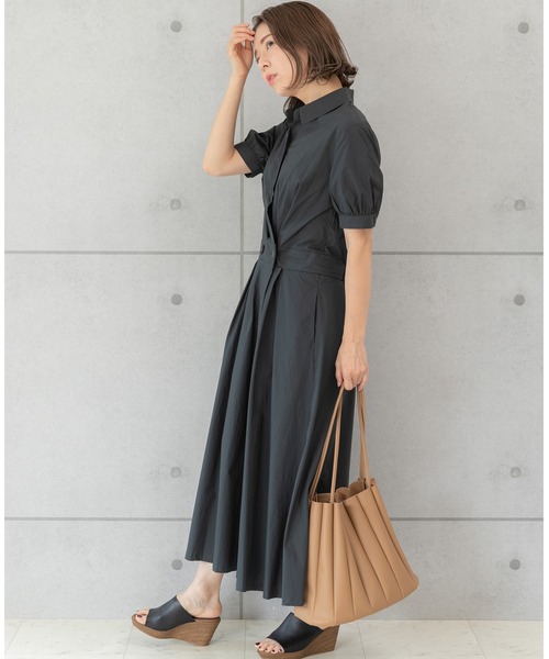 「PREFERIR」 シャツワンピース SMALL グリーン レディース_画像6