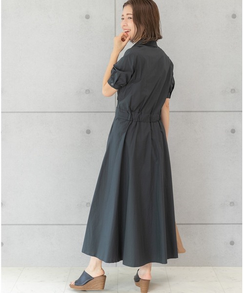 「PREFERIR」 シャツワンピース SMALL グリーン レディース_画像8