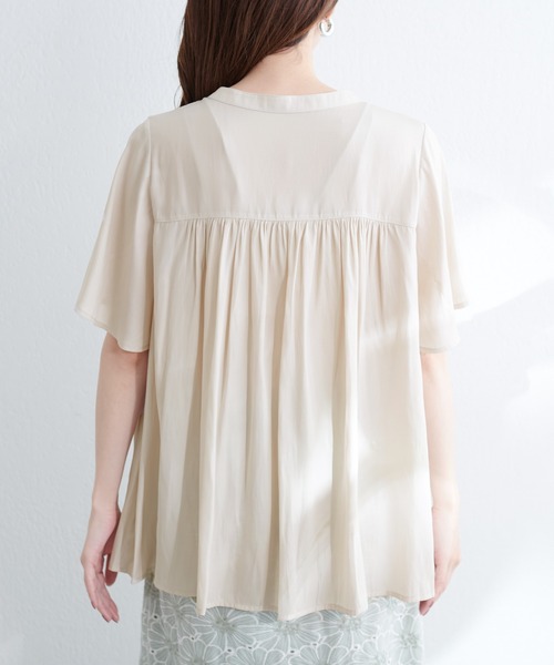 「natural couture」 半袖ブラウス FREE サックスブルー レディース_画像4