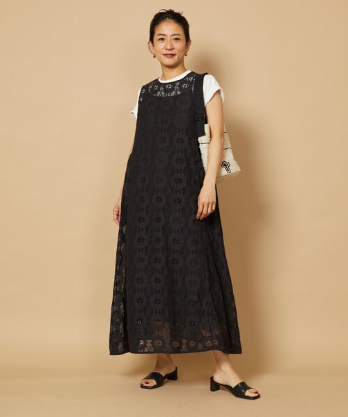 「Freada」 ノースリーブワンピース フリ- オフホワイト レディースの画像