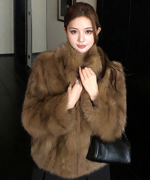 Bifrost（ビフレスト） コート アウター スタンドカラーフェイクファー