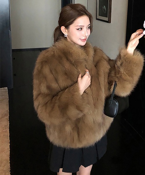 Bifrost（ビフレスト） コート アウター スタンドカラーフェイクファー