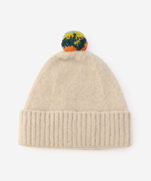 ジョーゴードン スコットランド製 ニット帽 ポンポン ラムウール COMME des GARCONS - 新品 Jo Gordon✨ジョーゴードン ウール シャギー