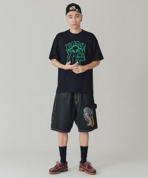 特大兎/ワッペン 爆限定 FR2 ハーフパンツ 半ズボン XLARGE Lサイズ XLARGE（エクストラ ラージ） デニムハーフパンツ 32inch ライト