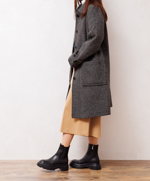 「HIMIKO」 ショートブーツ 23.5cm アイボリー レディース_画像3