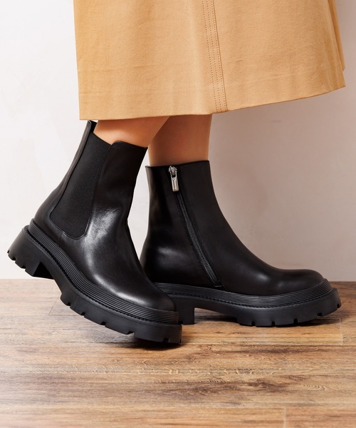 「HIMIKO」 ショートブーツ 23.5cm アイボリー レディース_画像4