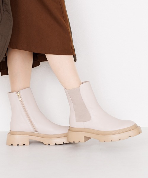 「HIMIKO」 ショートブーツ 23.5cm アイボリー レディース_画像8