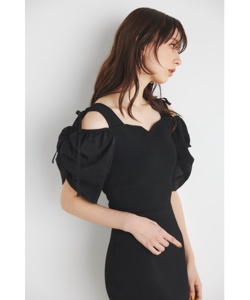 「rienda」 半袖ワンピース FREE ライトベージュ レディース_画像5