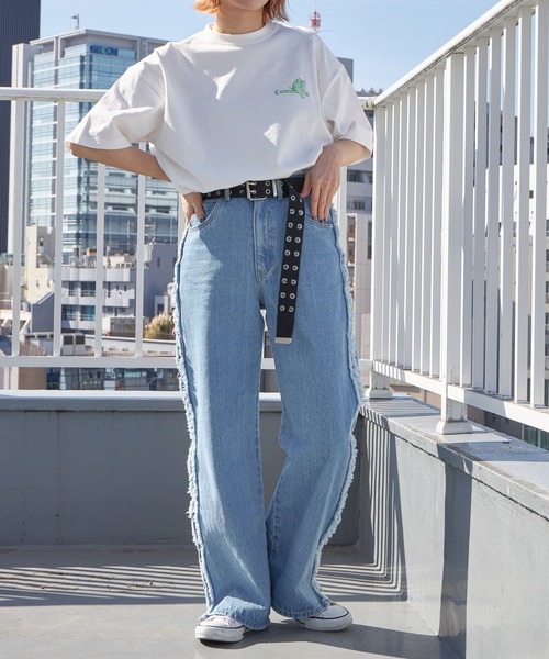 「PBLIM」 半袖Tシャツ MEDIUM オフホワイト レディース_画像8