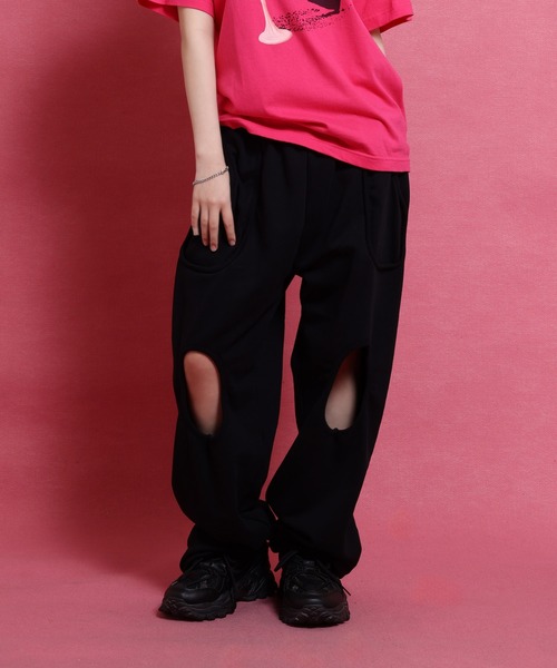 MILKBOY（ミルクボーイ） スウェットパンツ ジャージ HOLEY SWEAT
