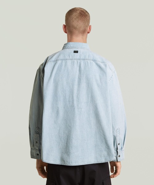 G-STAR RAW シャツ Hybrid Zip Oversized Shirt/ハイブリッドジップ