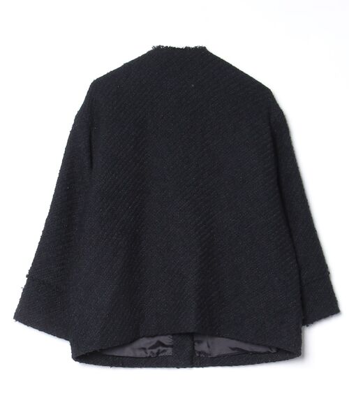 「LOUNGEDRESS」 ツイードジャケット FREE ブラック レディース_画像2