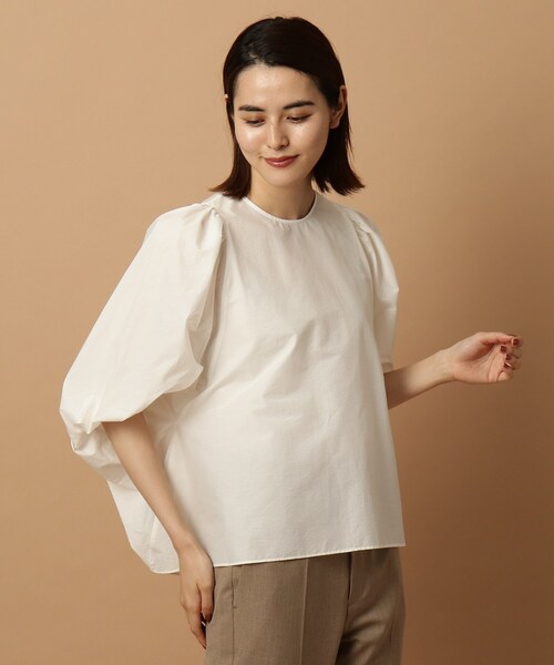 「DRESSTERIOR」 半袖ブラウス 38 ベージュ レディース_画像7