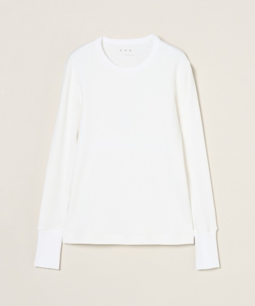 three dots（スリー ドッツ） tシャツ スフレコットン ロングスリーブ