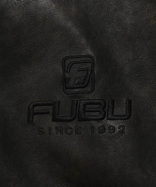 ブルゾン アウター FUBU フブ ブランド Faux Leather Hoodie / フェイクレザーパーカー PUレザー（セットアップ対応）の画像