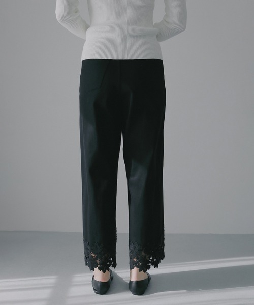 ジーンズ デニム デニムパンツ COTTON LACE DOCKING PANTS レディースの画像
