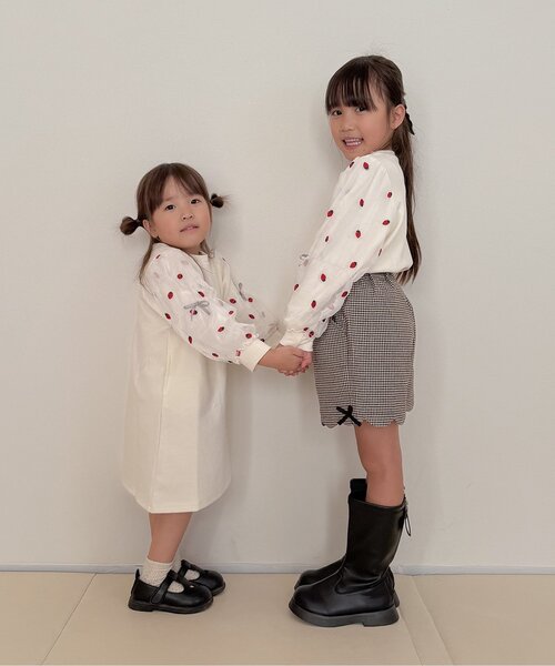 「apres les cours」 「KIDS」長袖ワンピース 110 アイボリー キッズ_画像4