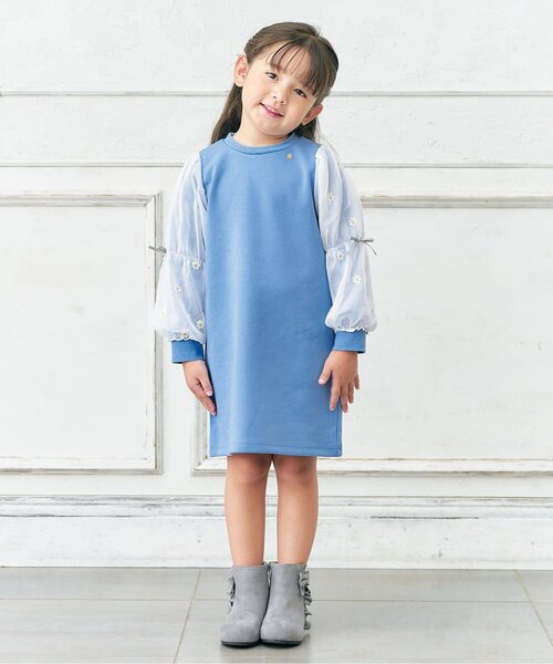 「apres les cours」 「KIDS」長袖ワンピース 110 アイボリー キッズ_画像5