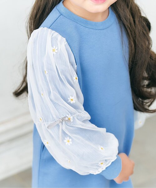 「apres les cours」 「KIDS」長袖ワンピース 110 アイボリー キッズ_画像7