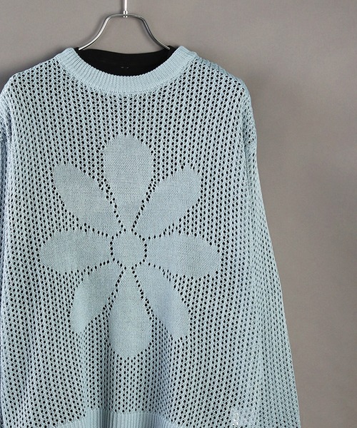 「WESTSEA」 長袖ニット M サックスブルー メンズ_画像6