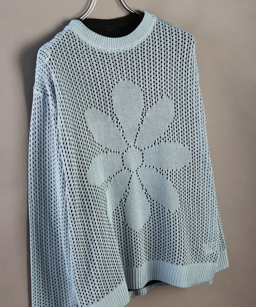 「WESTSEA」 長袖ニット M サックスブルー メンズ_画像7