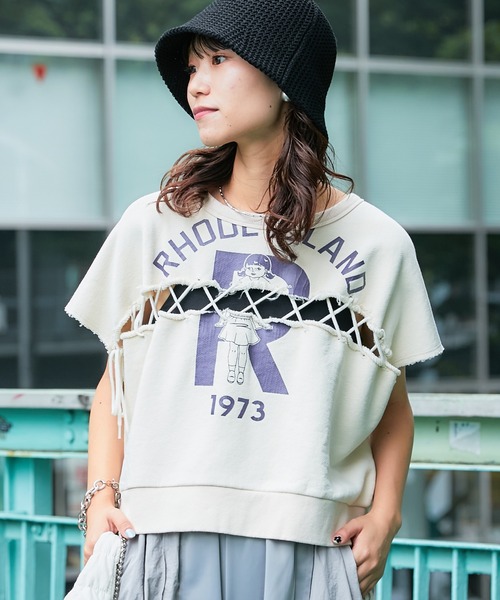 「etsinta」 スウェットカットソー ONE SIZE ゴールド レディース_画像4