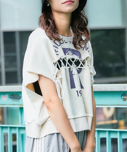 「etsinta」 スウェットカットソー ONE SIZE ゴールド レディース_画像8