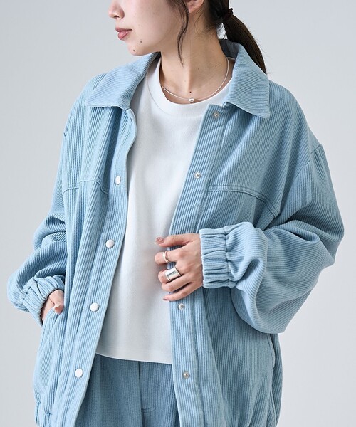 RONEL コート アウター 「RONEL」ジャガードデニムブルゾン レディース