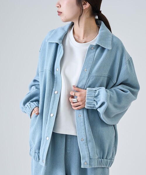 RONEL コート アウター 「RONEL」ジャガードデニムブルゾン レディース