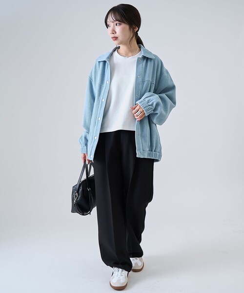 RONEL コート アウター 「RONEL」ジャガードデニムブルゾン レディース