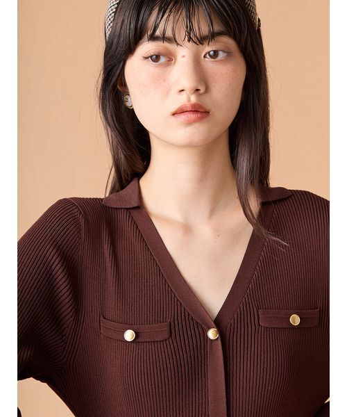 「LILY BROWN」 ニットワンピース F ブラック レディースの画像