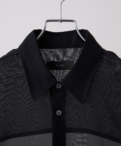 CLEL（クレイル） シャツ 「CLEL」Basic/Floral Pattern Sheer Shirt