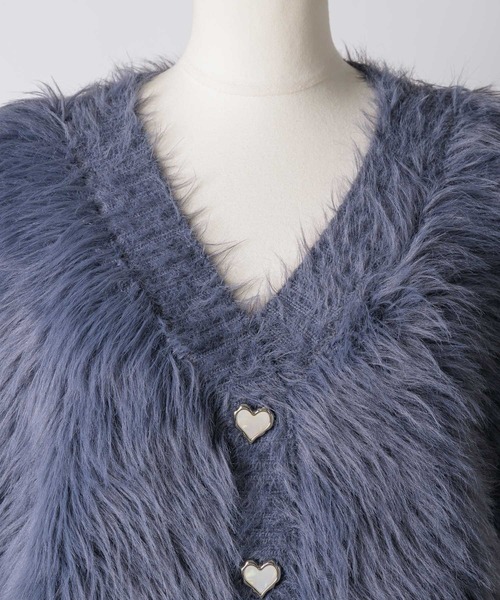 「VIOLETTA」 ニットベスト FREE ブルー レディース_画像8