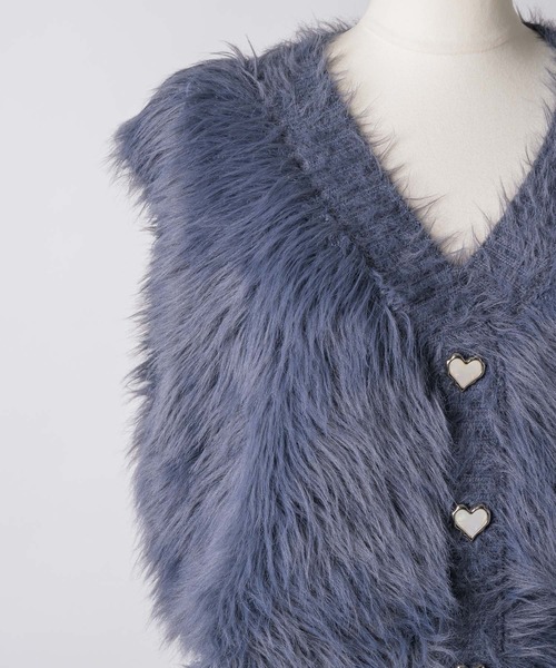 「VIOLETTA」 ニットベスト FREE ブルー レディース_画像9