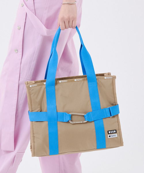トートバッグ MSGM MD BOAT TOTE MDボートトートカーキ レディースの画像